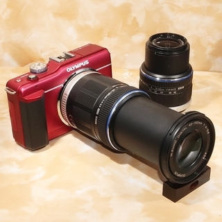 ★すぐ使えるSD＆新品SDカード★オリンパス E-PL1s ダブルズームキット