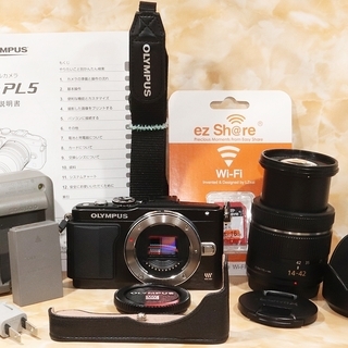 ★極上美品＆自撮り＆スマホ転送★オリンパス E-PL5 レンズセット