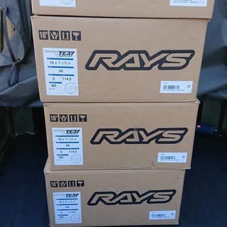 RAYS TE37SAGA 18インチ7.5J48 5-114.3 4本 レイズ 