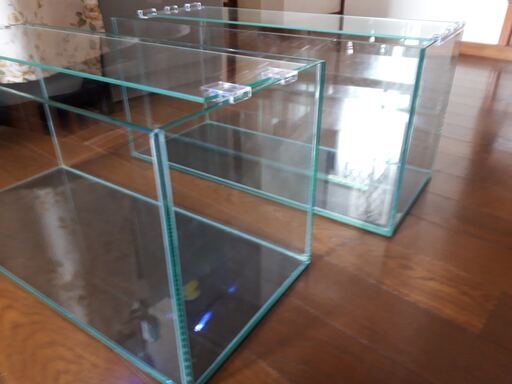 ジェックス グラステリアスリム450水槽 フレームレス水槽 奥行スリム2個 アキーラ 大場のその他の中古あげます 譲ります ジモティーで不用品の処分