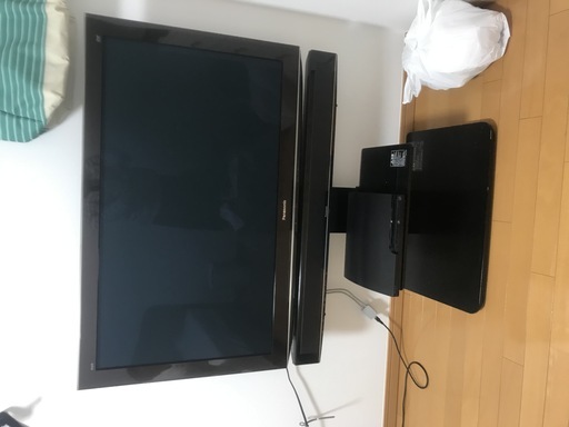 再度、更に値下げしました！Panasonicプラズマテレビ(TH-P42VT2)･シアターバー(SC-HTB50)･壁寄せ専用スタンド(TY-WS4P3T)3点セット