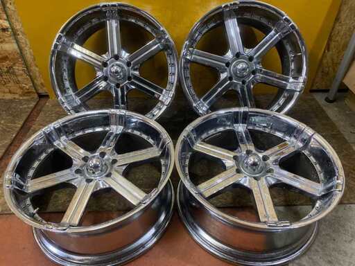 EMR PRODUCT 社外ホイール 23インチ 4本 10J6HPCD139.7+15 メッキ 