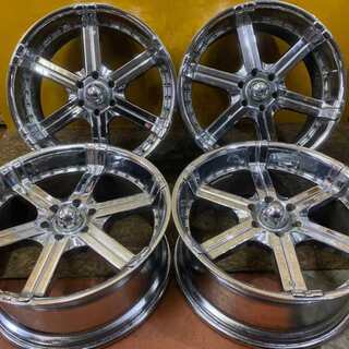 EMR PRODUCT 社外ホイール 23インチ 4本 10J6HPCD139.7+15 メッキ 