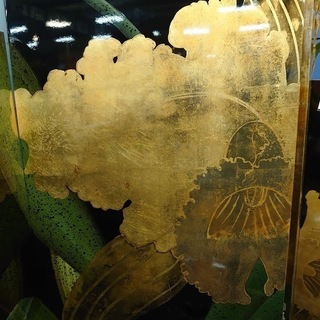 商談中【店舗同時販売中】金彩　蒔絵　漆塗り　シノワズリ　四枚折り衝立