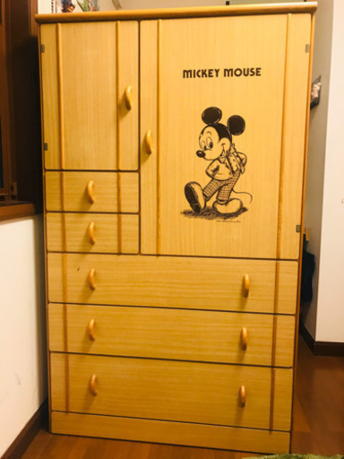 ディズニーミッキー子ども洋服タンス Takahy 上鳥羽口の収納家具の中古あげます 譲ります ジモティーで不用品の処分