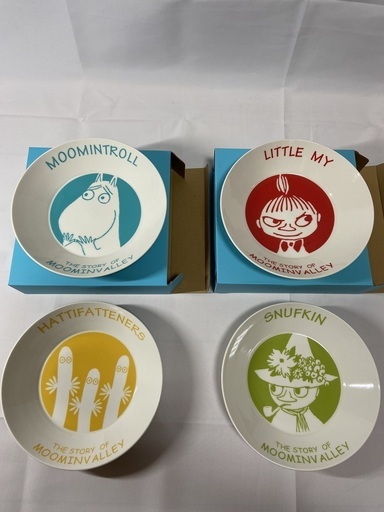 新品未使用】MOOMIN ムーミン サラダボウル4枚&パスタカレー皿4枚