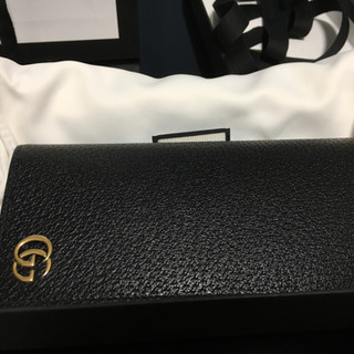 【GUCCI】GGマーモント レザーロングウォレット