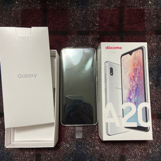 受付終了　Galaxy A20 SC-02M ホワイト/レッド ...