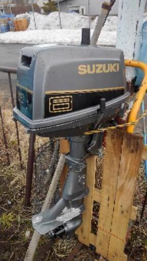 スズキ 船外機 8馬力 卸売 台車付き 燃料タンク付き 