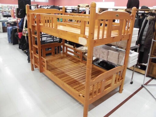 チトセ 2段ベッド 木製 はしご付き 子供用 苫小牧西店