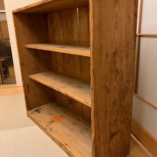 年代物のレトロな木製棚　本棚に使ってました