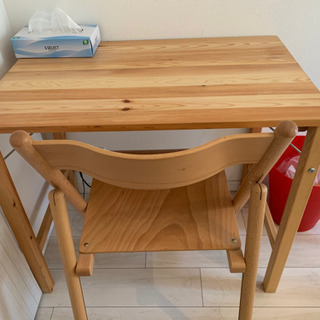 無印良品 パイン材テーブルと天然木 ブナ材 椅子