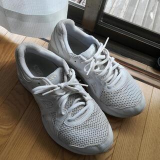 白靴 通学靴 アシックス 24.5cm 