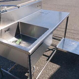 中古美品 炊飯台付き一槽シンクお売りします。