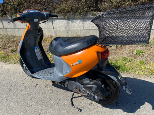 ☆レッツ4.バッテリー・プラグなど新品交換☆高年式FIモデル☆オレンジ