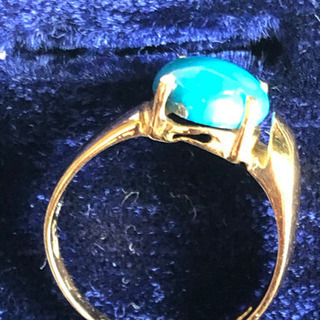 18k台　トルコ石　リング　美品　
