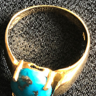 18k台　トルコ石　リング　美品　