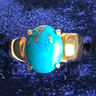 18k台　トルコ石　リング　美品　