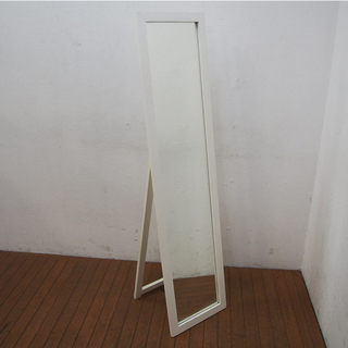 姿見 鏡 全身鏡 ホワイト 幅36 高さ148cm (LA66)
