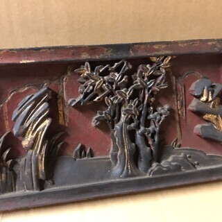 宝蔵】古美術 寺院物 細密彫刻 中国欄間 木製 寺院仏具 骨董美術 状態