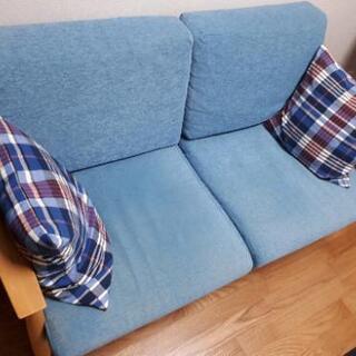 【直接受取のみ】SIEVE lull sofa 2人掛けソファ スカイ