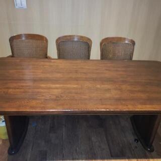 カリモク製、6人掛ダイニングテーブル