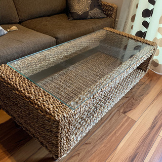 【購入者様決定】天然アバカ　ソファ　テーブル　セット　