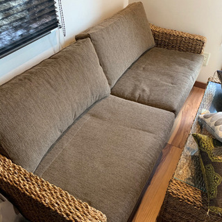 【購入者様決定】天然アバカ　ソファ　テーブル　セット　