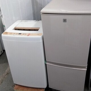 ☆全自動電気洗濯機(TOSHIBA AW-45M5)と冷凍冷蔵庫(ｼｬｰﾌﾟ,137L,2ﾄﾞｱ)の 