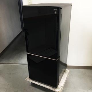 TH018★2017年製　シャープ　ガラスデザイン　冷蔵庫　自動霜取り TH018☆2017年製 シャープ ガラスデザイン 冷蔵庫 自動霜取り TH018