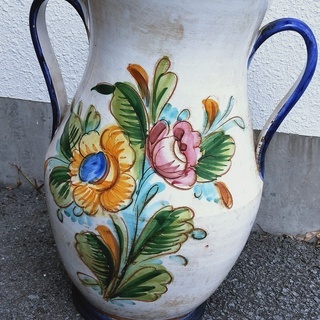 大型　陶器　花瓶　傘立て　金魚鉢　カメ　壺　レトロ