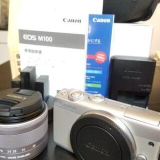 ★大幅値下げ★超美品★ EOS M100 レンズキット グレー ...