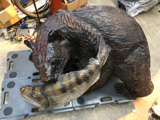 超特大　熊の置物　全長120x80cm