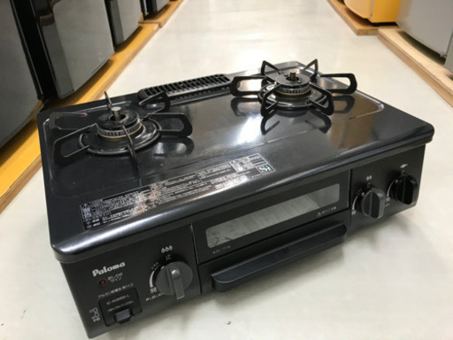 【リサイクルショップ八光　田上店　安心の3か月保証　配達・設置OK】パロマ ガステーブル コンパクト 水無し片面焼き 56cm プロパンガス(LPG) 左強火 ニュートラルグレー IC-N36BS-L-LPG