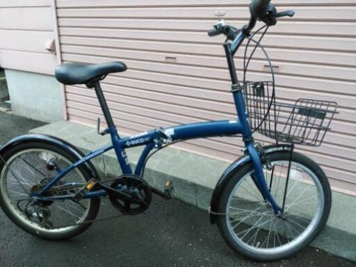 決まりました！札幌市内無料配達！20インチ折りたたみ自転車(紺色)
