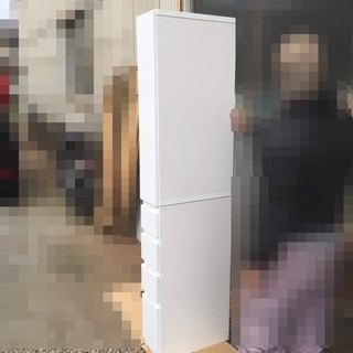 香川県高松市発 ホワイト 白 スリム ラック キッチン ストッカー 隙間 家具 奥行き約47cm、
