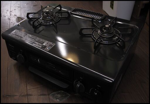 新生活！9900円 パロマ水無片面焼き 2口ガスコンロ ガステーブル 都市ガス 2016年製 ホース付