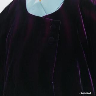 【ネット決済・配送可】着物コート☆紫黒グラデーション