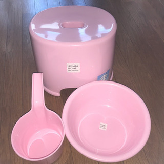 お風呂セット HOME＆HOME 日本製 湯桶 手桶 風呂椅子