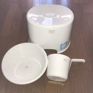 風呂椅子 手桶 湯桶 入浴グッズ 日本製 HOME＆HOME 白