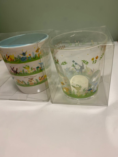 未使用品 ポケモン イーブイ ブイズ メラミン、アクリルコップ2個