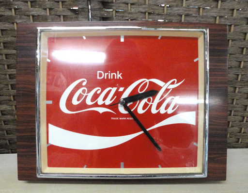 希少！ Coca-Cola/コカコーラ 壁掛け時計 ヴィンテージ レトロ 動作OK