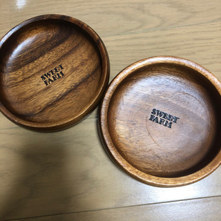 木製　お皿　2枚セット