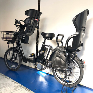 [457] 送料無料 ブリヂストン電動自転車 アンジェリーノ ブリヂストン アンジェリーノ 新基準 三人乗り 子供乗せ 緑 ギュット