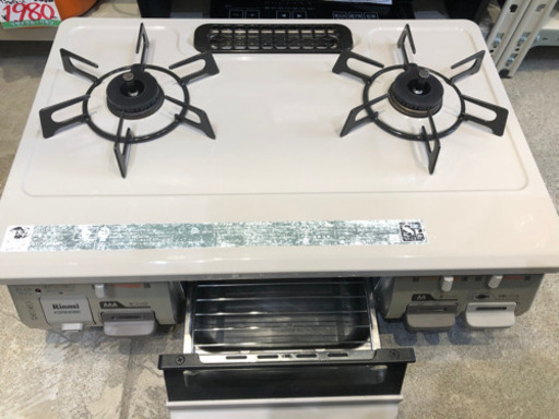 リンナイ LPガスコンロ 水無しグリル 2016年製 グリル種類:水無し両面