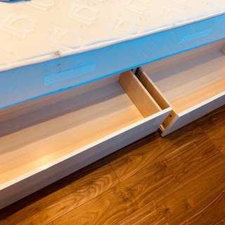 取引終了　ダブルベッド 引き出し付き