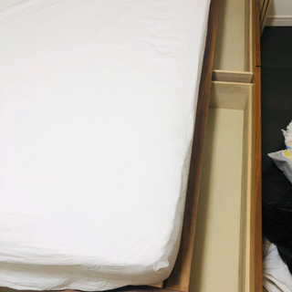 4/5限定 総額5万円程 美品 無印 セミダブル 収納 ベッド + 廃盤