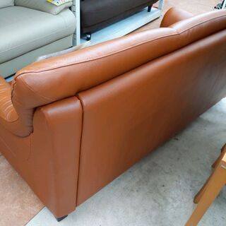 0326-03 3Pソファ 185幅 本皮使用 独立リクライニング機構 使用1年未満 福岡城南片江