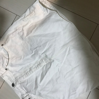 デニムスカート　ホワイト　XL