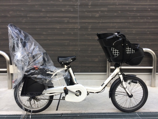 地域限定送料無料　パナソニック　ギュットミニ　三人乗り　子供乗せ　新基準　16AH　白　キッスミニ　アンジェリーノ　神戸市　電動自転車